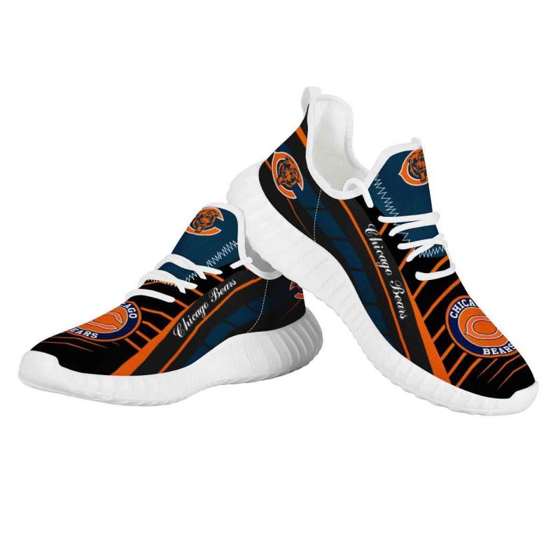 Women's Chicago Bears Mesh Knit Sneakers/Shoes 010