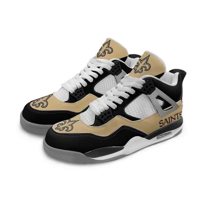 Women's New Orleans Saints Running weapon Air Jordan 4 Shoes 0003