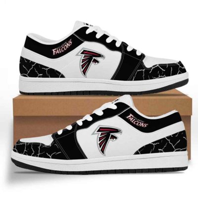 Men's Atlanta Falcons Low Top Leather AJ1 Sneakers 001