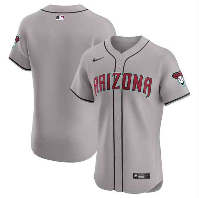 Men's Arizona Diamondbacks Blank Grey Flex Base Stitched Jersey