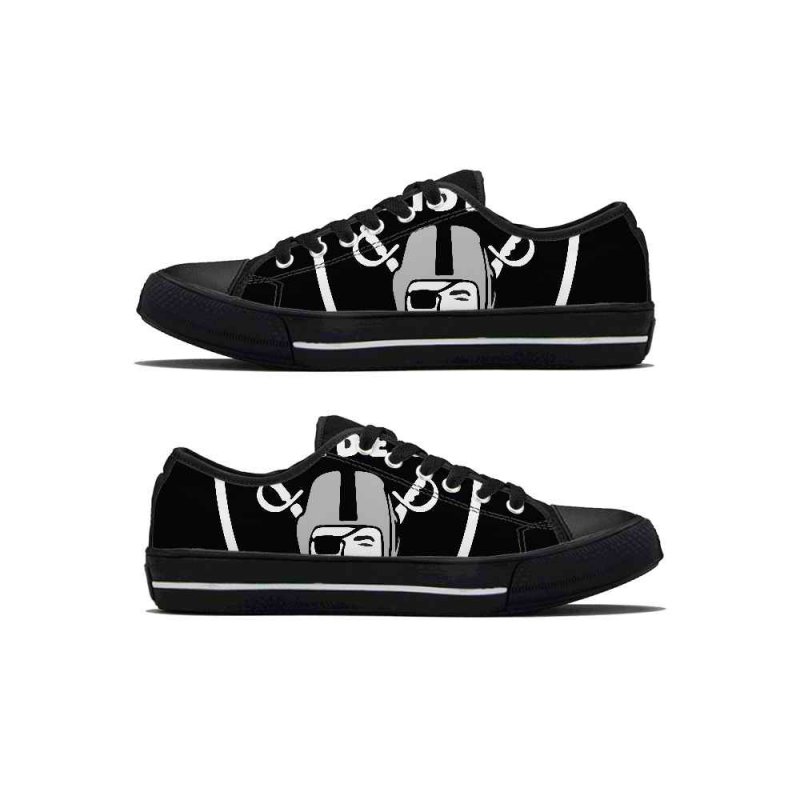 Men's Las Vegas Raiders Low Top Canvas Sneakers 001