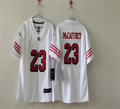 Women's San Francisco 49ers #23 Christian McCaffrey White 2nd Alternate Stitched Jersey(Run Small)