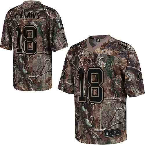 Men's Indianapolis Colts Customized Camouflage Realtree Collection Stitched Football Jersey