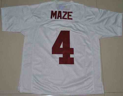 Crimson Tide #4 Marquis Maze White Stitched NCAA Jersey