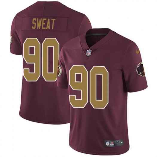 Men's Washington Redskins #90 Montez Sweat Red Color Rush Limited NFL Stitched Jersey