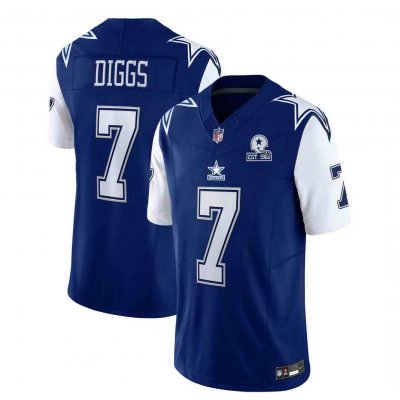 Men's Dallas Cowboys #7 Trevon Diggs Navy 2023 F.U.S.E. With 1960 Patch Vapor Limited Stitched Football Jersey