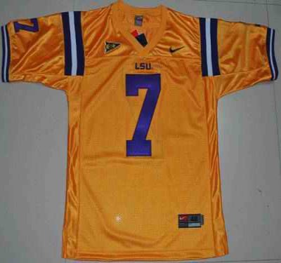 LSU Tigers #7 Tyrann Mathieu Gold Stitched NCAA Jersey