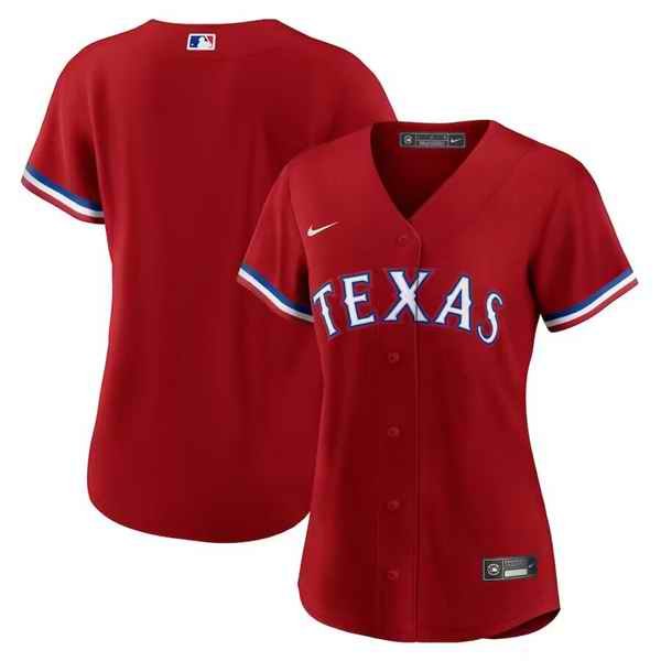 Women's Texas Rangers Blank Red Stitched Baseball Jersey(Run Small)