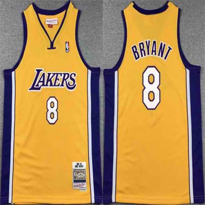 Youth Los Angeles Lakers #8 Kobe Bryant Yellow Stitched Basketball Jersey