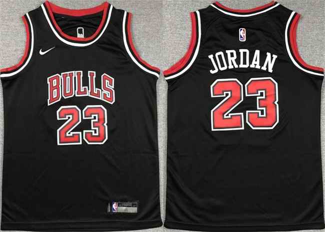 Youth Chicago Bulls #23 Michael Jordan Black Stitched Basketball Jersey