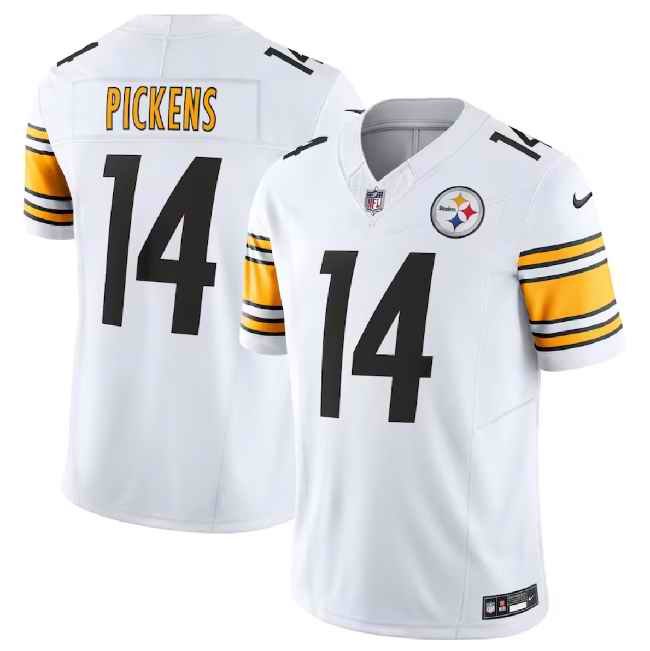 Men's Pittsburgh Steelers #14 George Pickens White 2023 F.U.S.E. Vapor Untouchable Limited Stitched Jersey