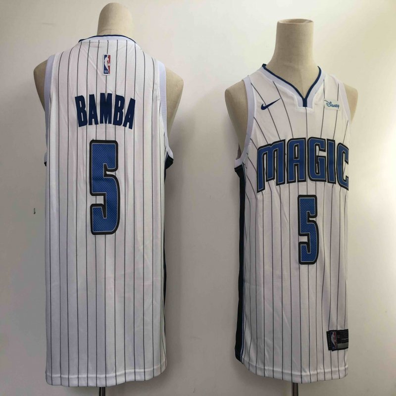 Magic #5 Mohamed Bamba White NBA Swingman Association Edition Jersey