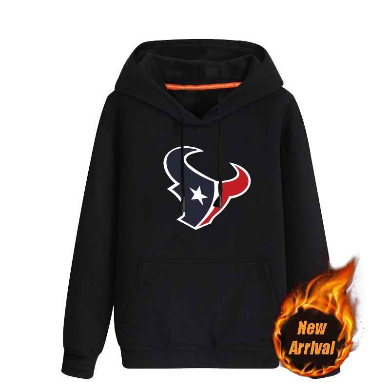 Men's Houston Texans Black 70'cotton 30'polyester Cashmere Thickening version NFL Hoodie