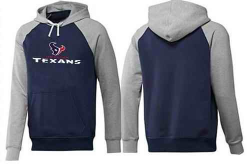 Houston Texans Authentic Logo Pullover Hoodie Dark Blue & Grey