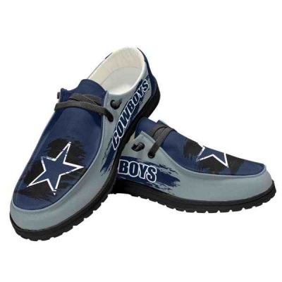 Women's Dallas Cowboys Loafers Lace Up Shoes 001 (Pls check description for details)