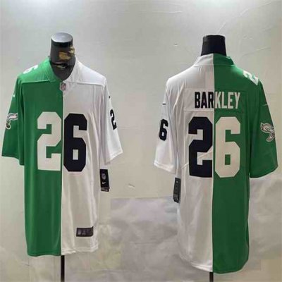 Men's Philadelphia Eagles #26 Saquon Barkley Green/White Split Vapor Untouchable Limited Stitched Football Jersey