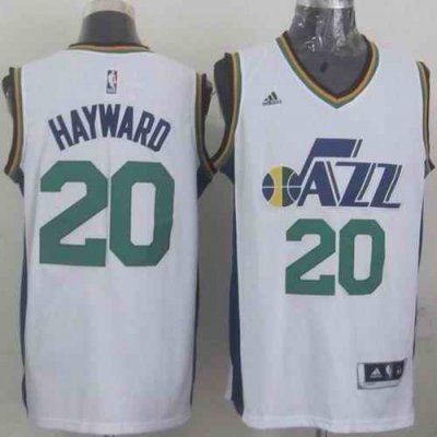 Revolution 30 Jazz #20 Gordon Hayward White Stitched NBA Jersey