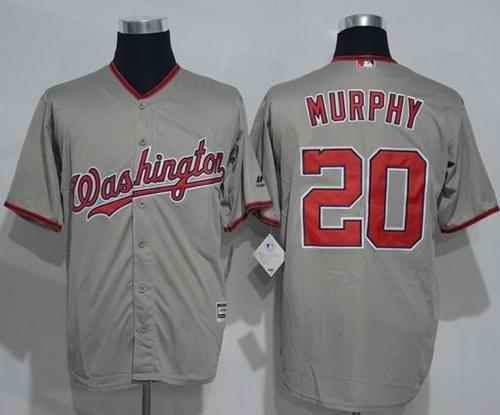 Nationals #20 Daniel Murphy Grey New Cool Base Stitched MLB Jersey