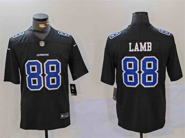 Men's Dallas Cowboys #88 CeeDee Lamb Black Throwback Vapor Untouchable Limited Stitched Football Jersey