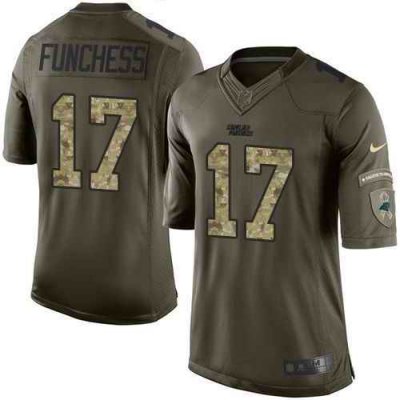 Nike Panthers #17 Devin Funchess Green Youth Stitched NFL Limited Salute to Service Jersey