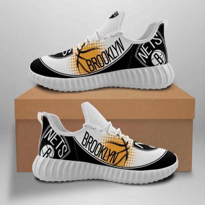 Men's Brooklyn Nets Mesh Knit Sneakers/Shoes 002