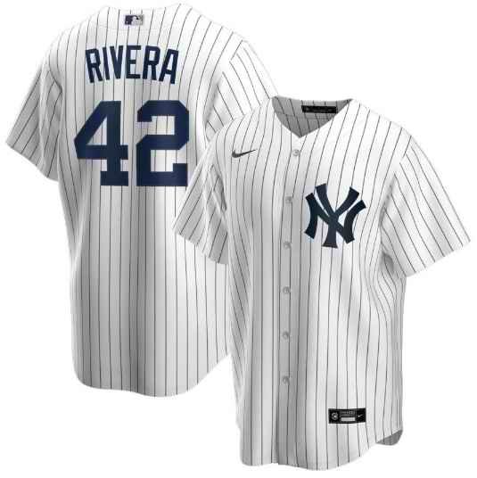 Men's New York Yankees #42 Mariano Rivera White Cool Base Stitched Baseball Jersey