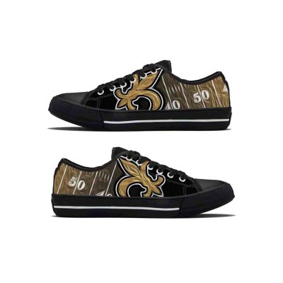 Men's New Orleans Saints Low Top Canvas Sneakers 004