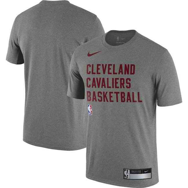 Men's Cleveland Cavaliers Heather Gray 2023/24 Sideline Legend Performance Practice T-Shirt