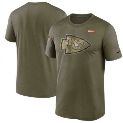 Men's Kansas City Chiefs 2021 Olive Salute To Service Legend Performance T-Shirt