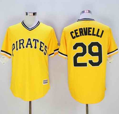 Pirates #29 Francisco Cervelli Gold New Cool Base Stitched MLB Jersey