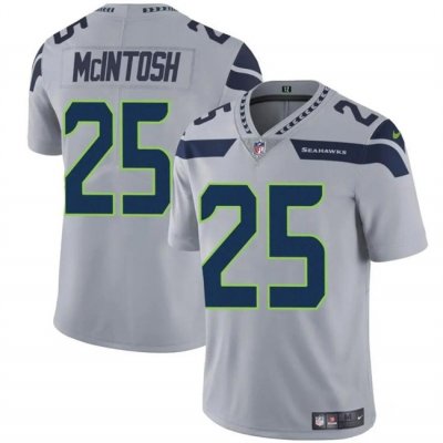 Youth Seattle Seahawks #25 Kenny McIntosh Grey Vapor Limited Stitched Football Jersey