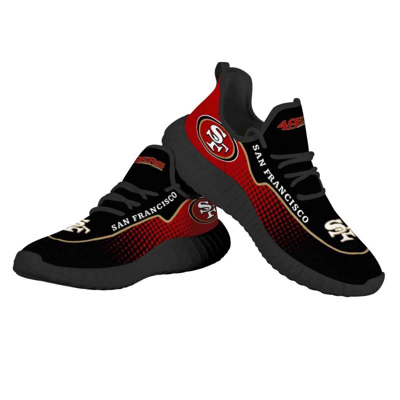 Men's San Francisco 49ers Mesh Knit Sneakers/Shoes 006