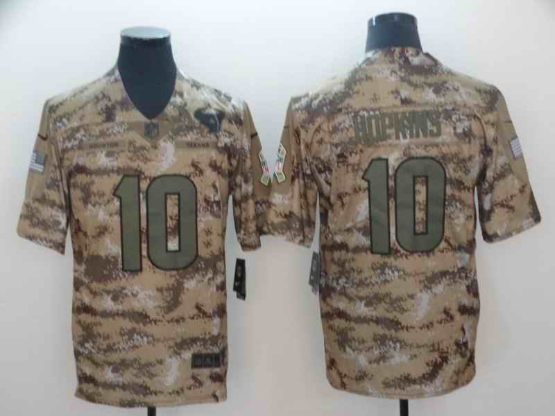 Men's Houston Texans #10 DeAndre Hopkins 2018 Camo Salute to Service Limited Stitched NFL Jersey