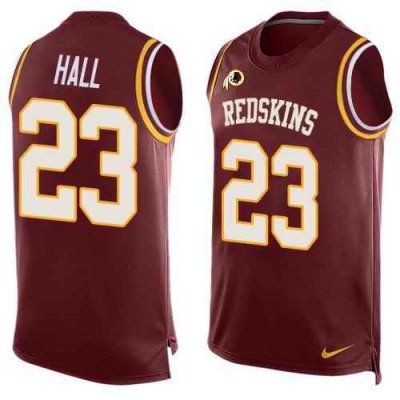 Nike Redskins #23 DeAngelo Hall Burgundy Red Team Color Men's Stitched NFL Limited Tank Top Jersey