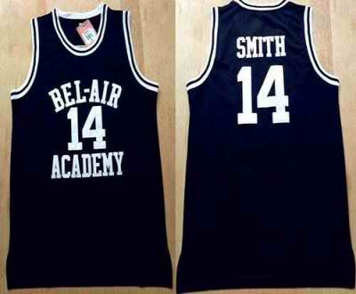 Bel-Air Academy #14 Smith Black Stitched Basketball Jersey