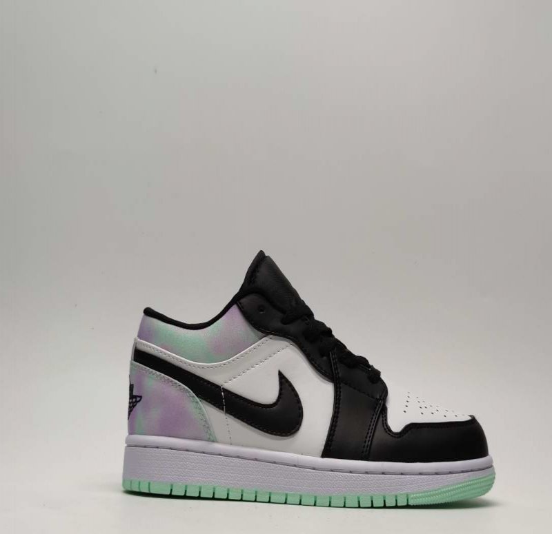 Women's Running Weapon Air Jordan 1 Low White/Black Shoes 0199