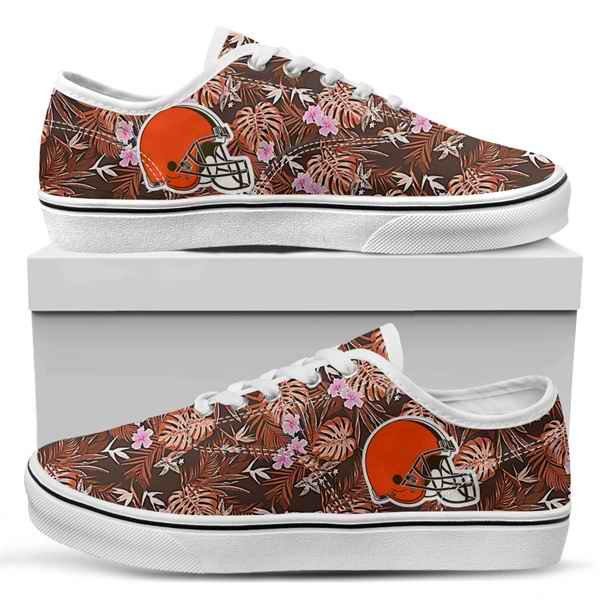 Women's Cleveland Browns Vans Low Top Sneakers 001