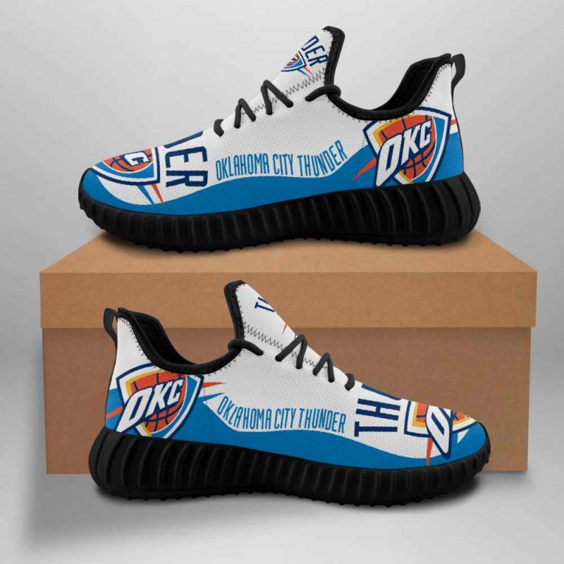 Women's Oklahoma City Thunder Mesh Knit Sneakers/Shoes 002