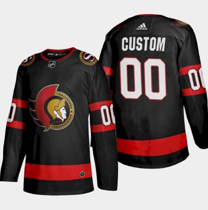 Women's Ottawa Senators Black Custom Stitched Jersey