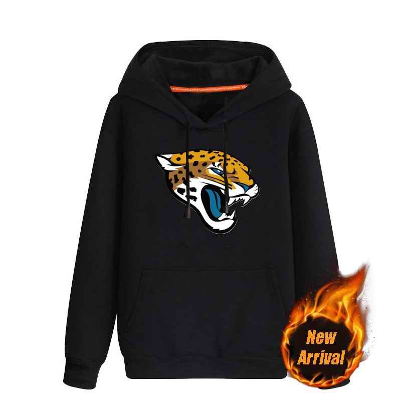 Men's Jacksonville Jaguars Black 70'cotton 30'polyester Cashmere Thickening version NFL Hoodie