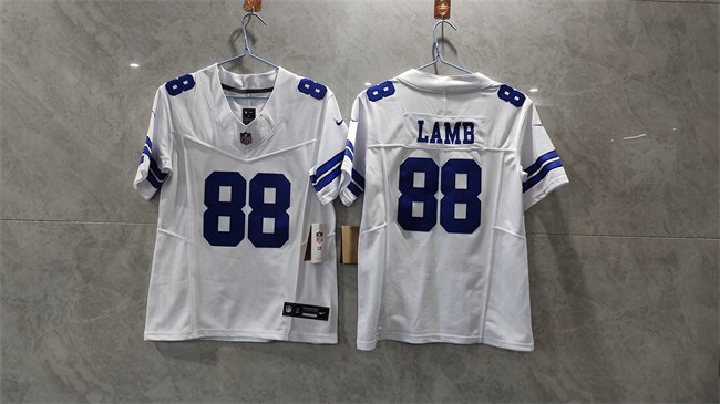 Women's Dallas Cowboys #88 CeeDee Lamb White 2023 F.U.S.E. Limited Stitched Jersey(Run Small)