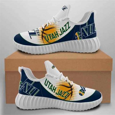 Men's Utah Jazz Mesh Knit Sneakers/Shoes 002