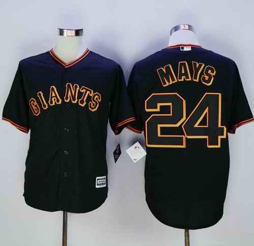 Giants #24 Willie Mays Black New Cool Base Fashion Stitched MLB Jersey