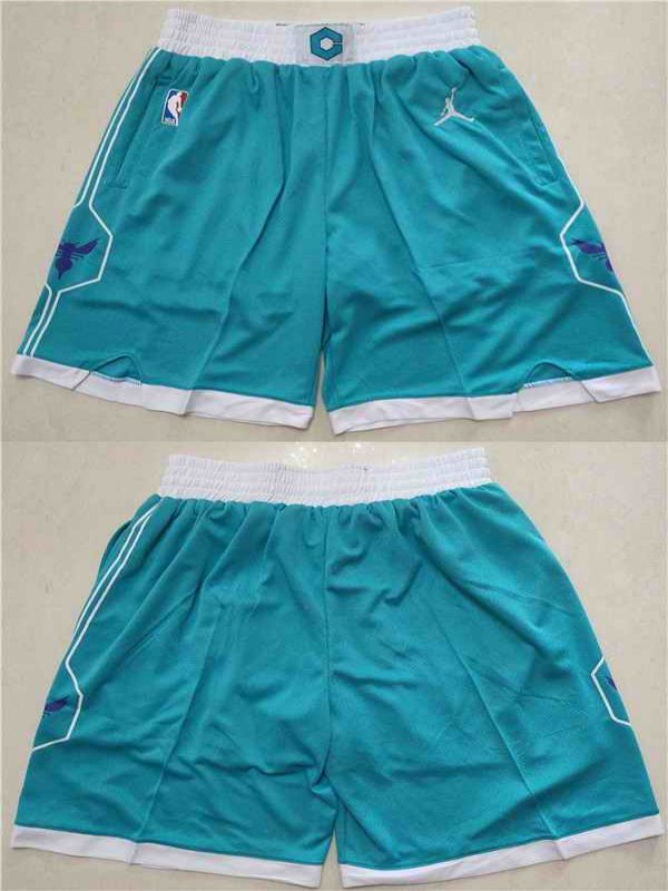 Men's Charlotte Hornets Aqua Mitchell & Ness Shorts (Run Small)