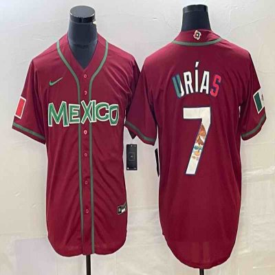 Men's Mexico Baseball #7 Julio Ur