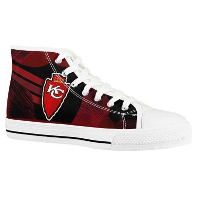 Men's Kansas City Chiefs High Top Canvas Sneakers 003