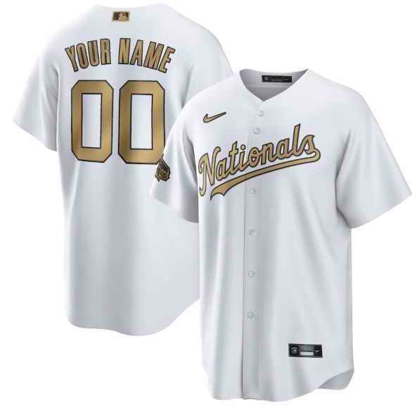 Men's Washington Nationals Active Player Custom 2022 All-Star White Cool Base Stitched Baseball Jersey