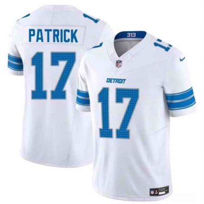 Men's Detroit Lions #17 Tim Patrickn White 2024 F.U.S.E. Vapor Limited Stitched Jersey