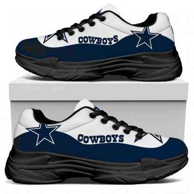 Women's Dallas Cowboys Edition Chunky Sneakers With Line 002