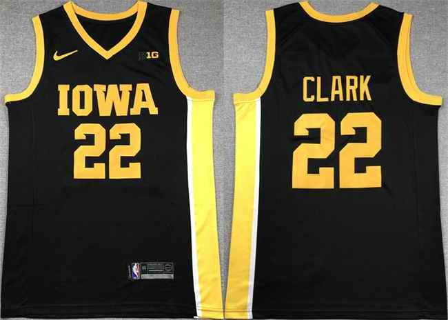 Men's Indiana Fever #22 Caitlin Clark Black/Yellow 2024  Stitched Jersey